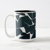 Tasse 2 Couleurs Bleu Gris Géométrique Moderne (Gauche)