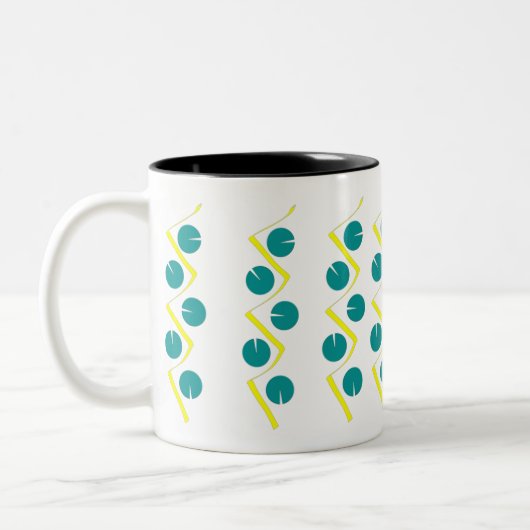 Tasse 2 Couleurs Bleu jaune Abstrait (Gauche)