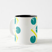 Tasse 2 Couleurs Bleu jaune Abstrait 2 (Devant gauche)