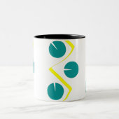 Tasse 2 Couleurs Bleu jaune Abstrait 2 (Centre)