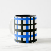 Tasse 2 Couleurs Bleu noir blanc (Devant gauche)