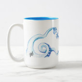 Tasse 2 Couleurs Bleu octopus (Gauche)