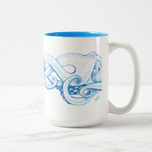 Tasse 2 Couleurs Bleu octopus