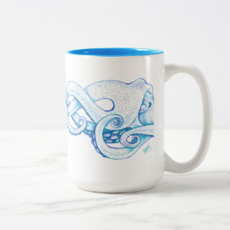 Tasse 2 Couleurs Bleu octopus