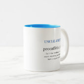 Tasse 2 Couleurs Bleu processeur personnalisé (Devant droit)
