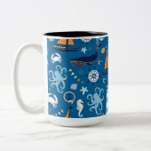 Tasse 2 Couleurs Bleu profond Toutes les choses Nautiques (Gauche)