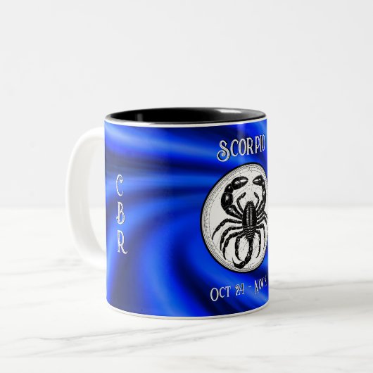Tasse 2 Couleurs Bleu Scorpio (Devant gauche)