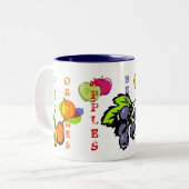 Tasse 2 Couleurs Bleuets à fruits (Devant gauche)