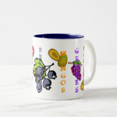 Tasse 2 Couleurs Bleuets à fruits (Devant droit)