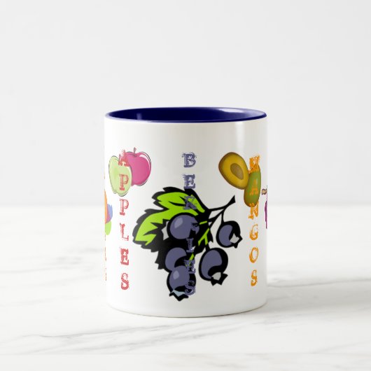 Tasse 2 Couleurs Bleuets à fruits (Centre)