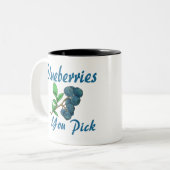 Tasse 2 Couleurs bleuets que vous choisissez (Devant gauche)