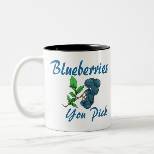 Tasse 2 Couleurs bleuets que vous choisissez (Gauche)