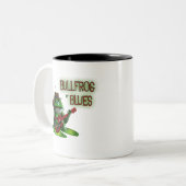 Tasse 2 Couleurs Bleus de grenouille mugissante (Devant gauche)