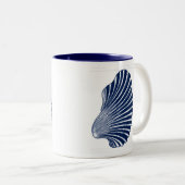 Tasse 2 Couleurs Blocage de coquille de saint Jacques Impression, b (Devant droit)