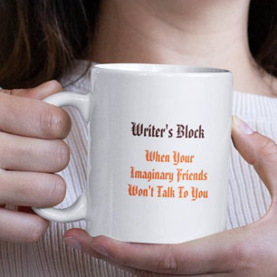 Tasse 2 Couleurs Blocage de l'écrivain Citation drôle Humour Thé Ca