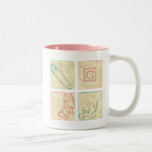 Tasse 2 Couleurs Blocs illustration de bébé par Chariklia Zarris