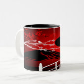 Tasse 2 Couleurs Blossom rouge (Devant gauche)