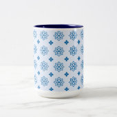 Tasse 2 Couleurs Blue Botanical Inspired Motif (Centre)
