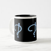 Tasse 2 Couleurs Blue Gel Interrobang (Devant gauche)