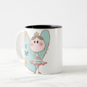 Tasse 2 Couleurs Blue Heart Princess Big Sister (Devant gauche)