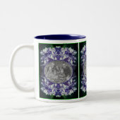Tasse 2 Couleurs Blue Hydrangea Petals Frame Ajouter Votre Photo (Gauche)
