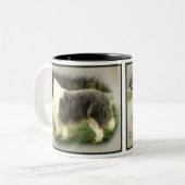 Tasse 2 Couleurs Blue Merle Rough Collie Cadeaux (Devant gauche)