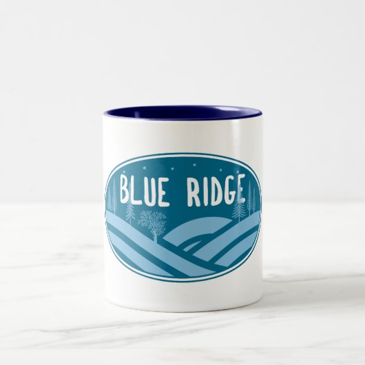 Tasse 2 Couleurs Blue Ridge Mountains Outdoors (Centre)
