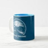 Tasse 2 Couleurs Blue Ridge Parkway Forest (Devant gauche)