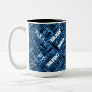 Tasse 2 Couleurs Blue Rock Pop R & B Music