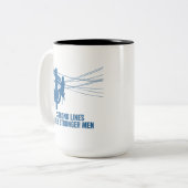 Tasse 2 Couleurs Blue Silhouette Lineman Pride (Devant gauche)