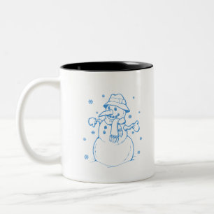 Tasse 2 Couleurs Blue snowman