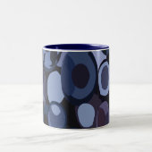 Tasse 2 Couleurs Blueberry moderne Abstrait (Centre)