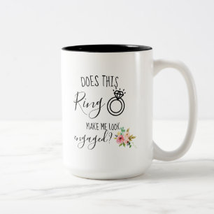 Tasse 2 Couleurs Blush Floral Blooms Future Mariée Fiançailles Cade