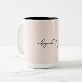 Tasse 2 Couleurs Blush Modern Script Couple Names (Devant gauche)