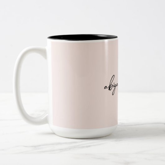 Tasse 2 Couleurs Blush Modern Script Couple Names (Gauche)