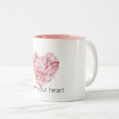 Tasse 2 Couleurs Blush Pink Heart Flower (Devant droit)