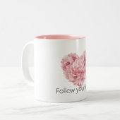 Tasse 2 Couleurs Blush Pink Heart Flower (Devant gauche)