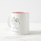 Tasse 2 Couleurs Blushing été fleuri Wreath Wedding Favor (Devant gauche)