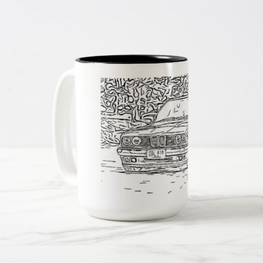 Tasse 2 Couleurs BMW E30 sketch 2 (Devant gauche)