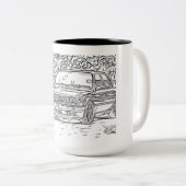 Tasse 2 Couleurs BMW E30 sketch 2 (Devant droit)
