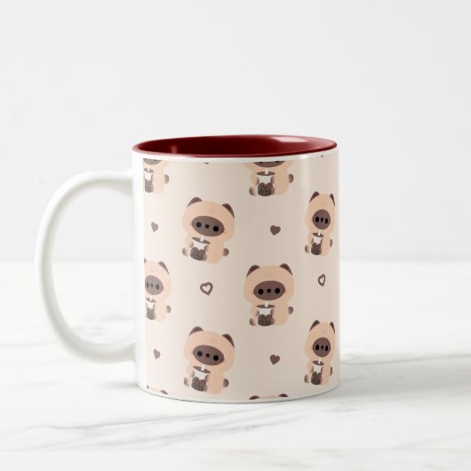 Tasse 2 Couleurs Boba Siamese Chat (Gauche)