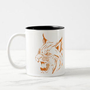 Tasse 2 Couleurs Bobcat Faune Feline Chat Wild Chat Animal Tiger