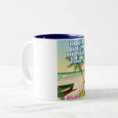 Tasse 2 Couleurs Boca del Drago Panama Beach poster voyage (Devant gauche)