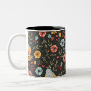 Tasse 2 Couleurs Bohème et Fleurs Motif - Inspiré par la nature