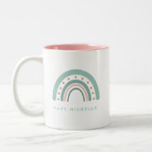 Tasse 2 Couleurs Boho aquarelle arc-en-ciel personnalisé (Gauche)