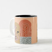 Tasse 2 Couleurs Boho Art Déco Moderne Chic Leopard (Devant gauche)