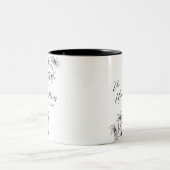 Tasse 2 Couleurs Boho Botanical Custom Wedding (Centre)