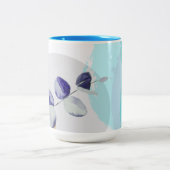 Tasse 2 Couleurs Boho botanique cyan violet (Centre)