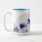 Tasse 2 Couleurs Boho botanique cyan violet (Gauche)