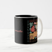 Tasse 2 Couleurs Boho Fall Grateful Thanksgiving (Devant droit)